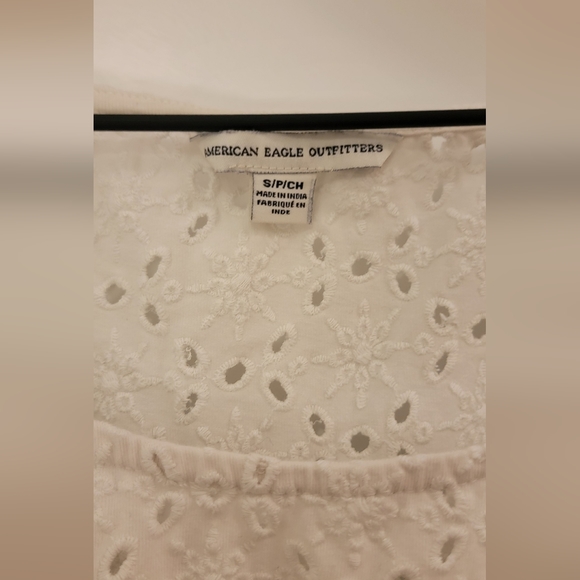 American Eagle Eyelet Twist Tee - Picture 2 of 3